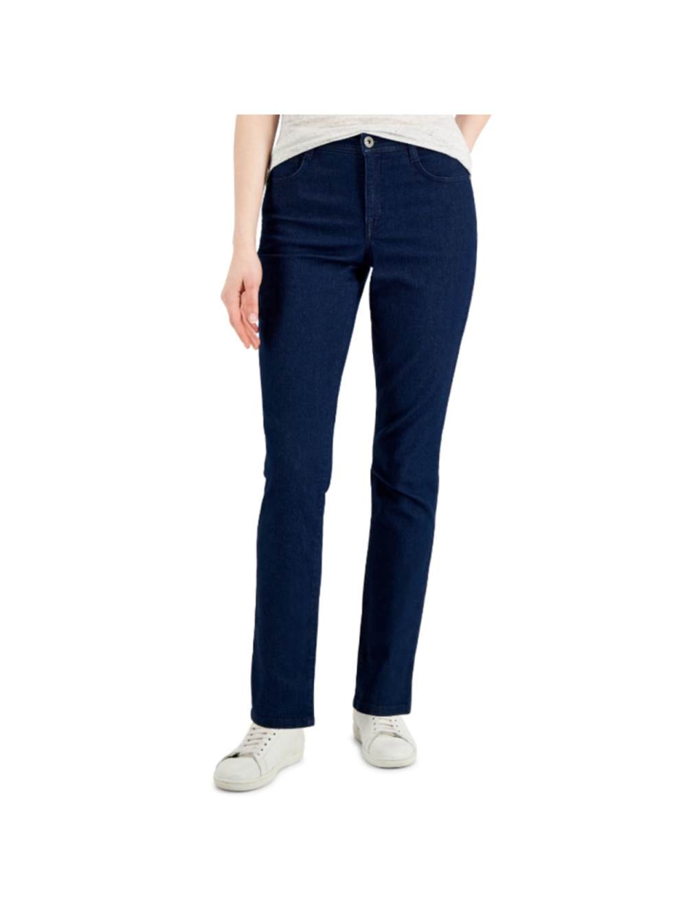 Style & Co 12 Petite Slim Leg Mid-Rise Dark Wash Jeans NWT